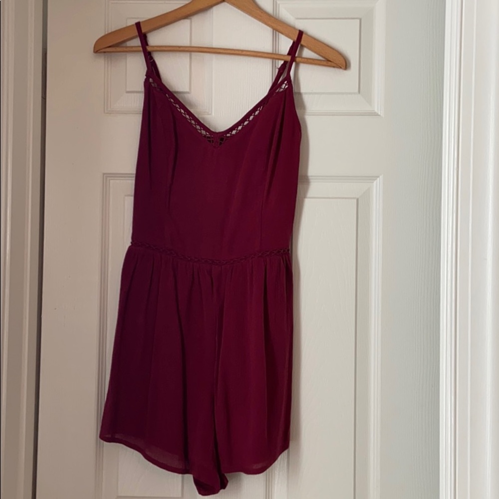 Red hollister romper